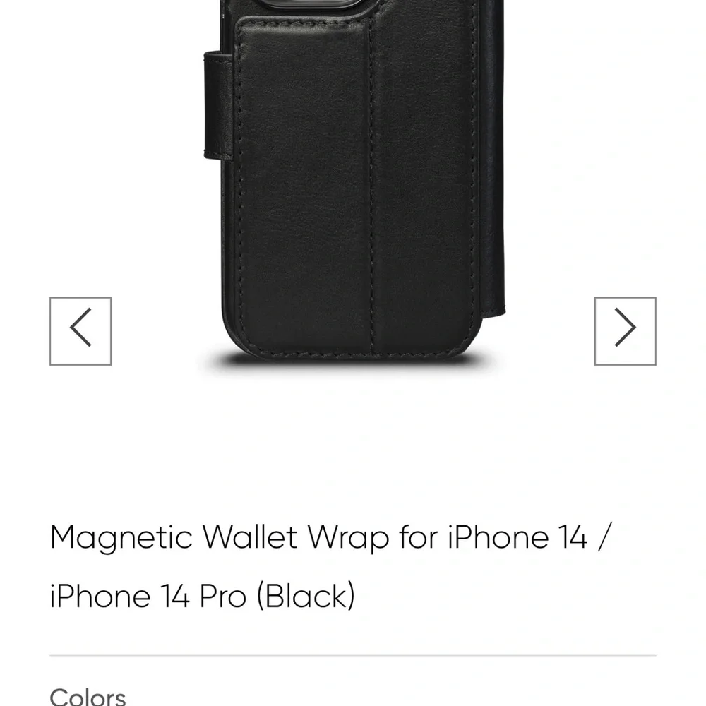 Sena Magnetic Wallet Wrap for iPhone 14 / iPhone 14 Pro (Black)